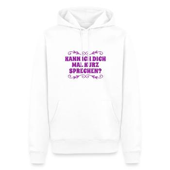 ich will dich kennenlernen - Männer Premium Bio Hoodie - Weiß - Vorne - Nico (187cm)