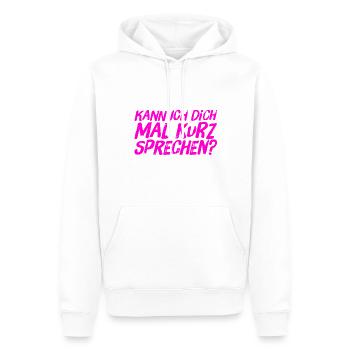 bereit für ein Gespräch - Männer Premium Bio Hoodie - Weiß - Vorne - Nico (187cm)