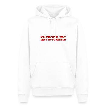 ich dachte es ist automatisiert - Männer Premium Bio Hoodie - Weiß - Vorne - Nico (187cm)