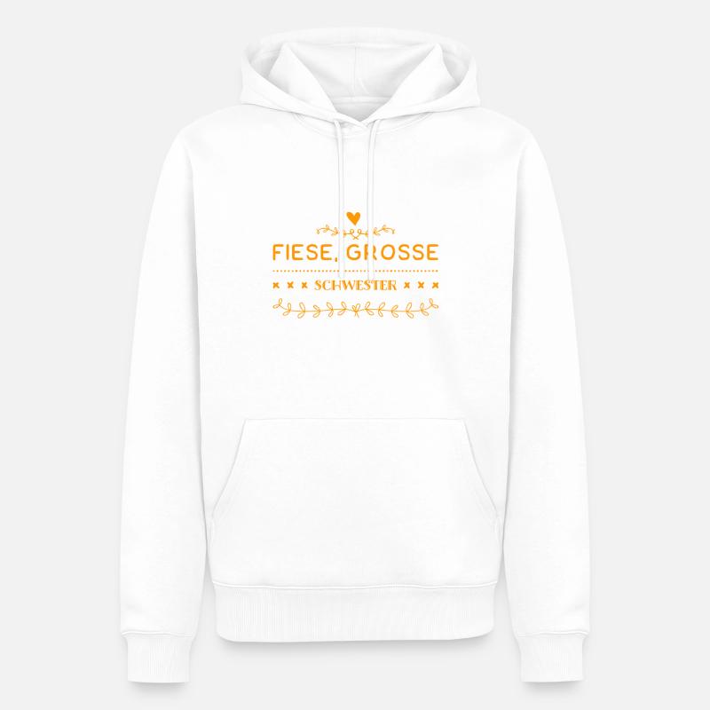 fiese, große Schwester - Männer Premium Bio Hoodie - Weiß