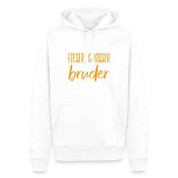 der ältere Bruder - Männer Premium Bio Hoodie - Weiß - Vorne - Nico (187cm)