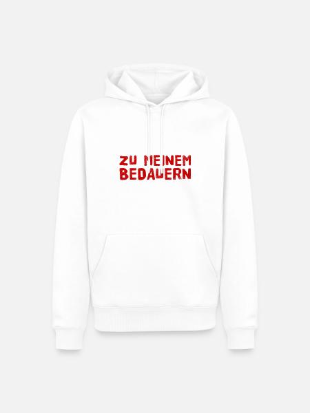 zu meinem Bedauern - Männer Premium Bio Hoodie - Weiß