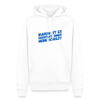 vor dir steht der Sündenbock - Männer Premium Bio Hoodie - Weiß - Vorne - Nico (187cm)