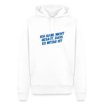 das habe ich nicht gesagt - Männer Premium Bio Hoodie - Weiß - Vorne - Nico (187cm)