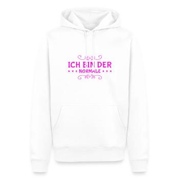 ich bin völlig normal - Männer Premium Bio Hoodie - Weiß - Vorne - Nico (187cm)