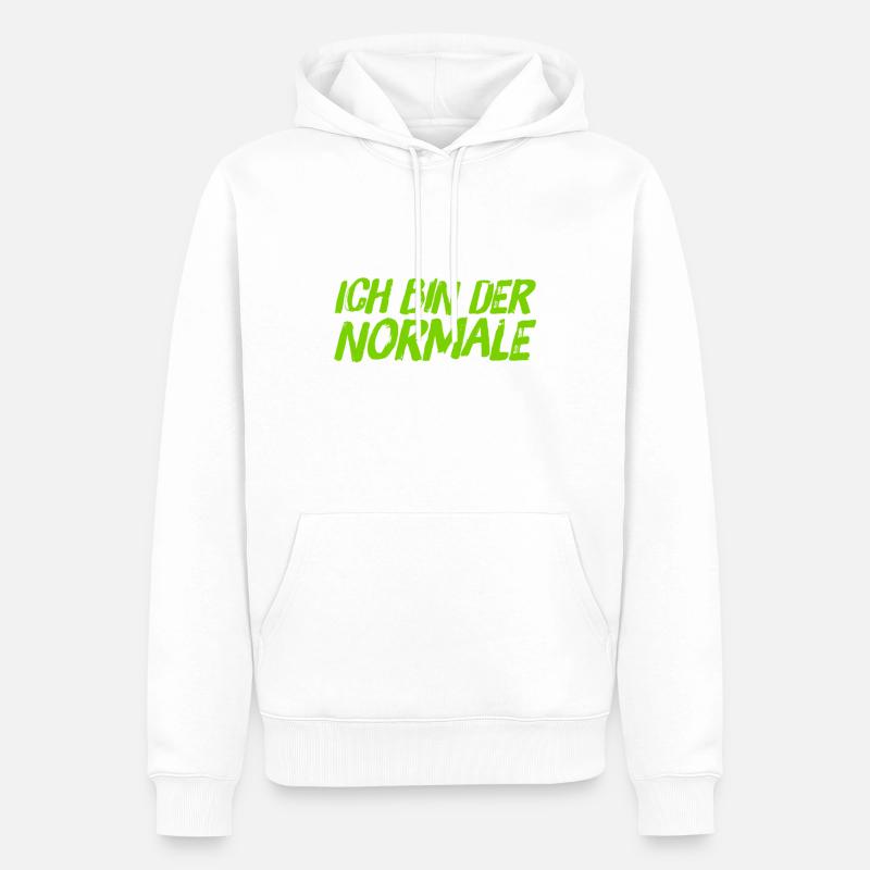 ich bin normal - Männer Premium Bio Hoodie - Weiß