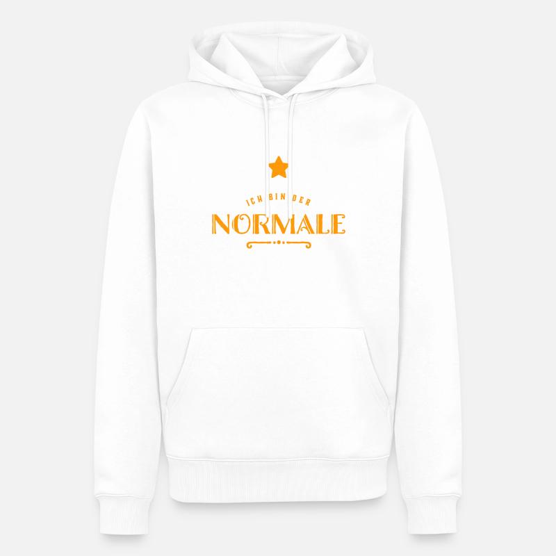 ich bin durchschnittlich - Männer Premium Bio Hoodie - Weiß