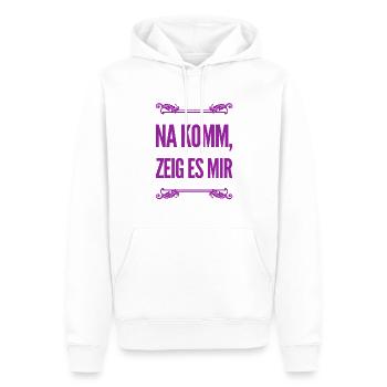 ich will es sehen - Männer Premium Bio Hoodie - Weiß - Vorne - Nico (187cm)