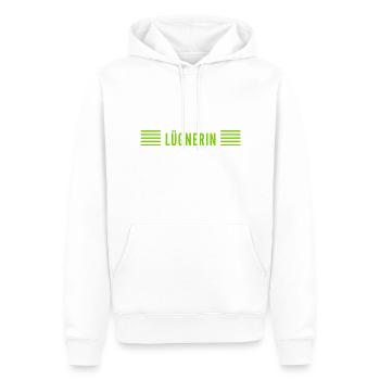 Lügnerin - Männer Premium Bio Hoodie - Weiß - Vorne - Nico (187cm)