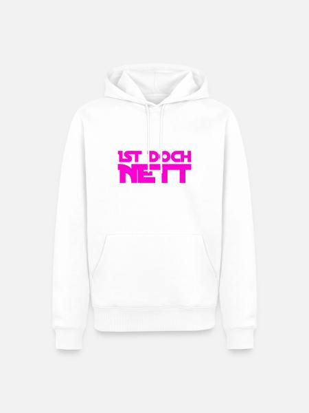 wie nett - Männer Premium Bio Hoodie - Weiß