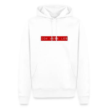 ich muss gehen - Männer Premium Bio Hoodie - Weiß - Vorne - Nico (187cm)