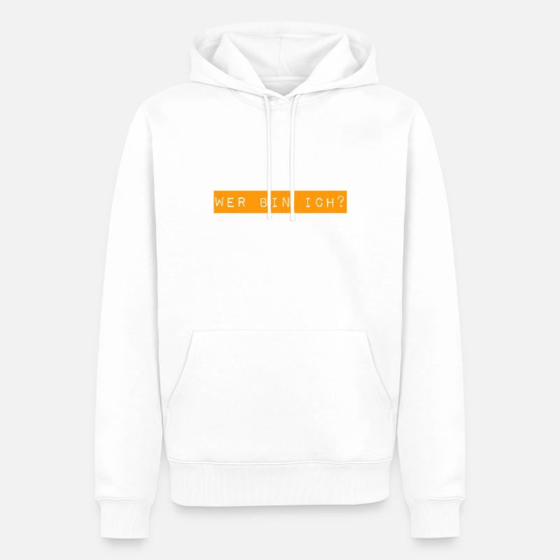 wer könnte ich sein? - Männer Premium Bio Hoodie - Weiß
