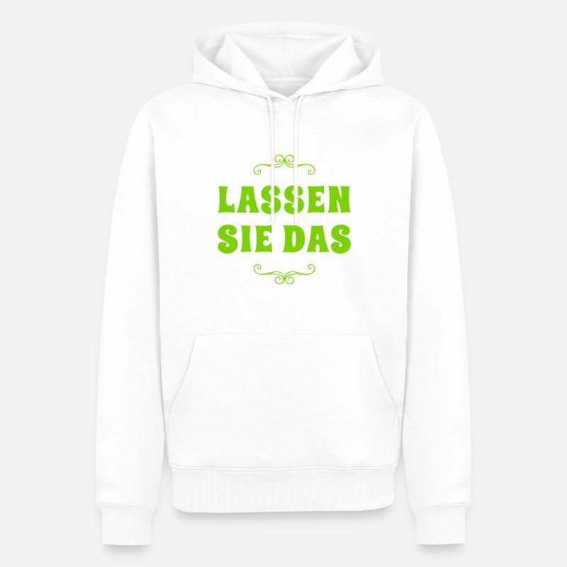 nicht weitermachen - Männer Premium Bio Hoodie - Weiß