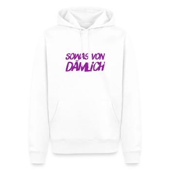richtig doof - Männer Premium Bio Hoodie - Weiß - Vorne - Nico (187cm)