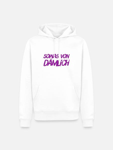 richtig doof - Männer Premium Bio Hoodie - Weiß