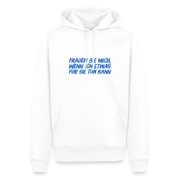 benötigen sie Hilfe? - Männer Premium Bio Hoodie - Weiß - Vorne - Nico (187cm)