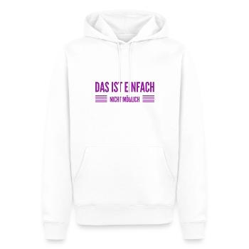 ich kann es nicht fassen - Männer Premium Bio Hoodie - Weiß - Vorne - Nico (187cm)