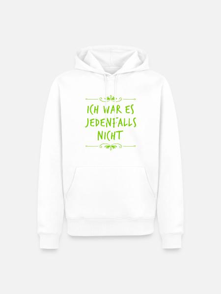 ich bin die Unschuld - Männer Premium Bio Hoodie - Weiß