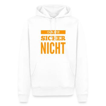 ich bin mir sicher - Männer Premium Bio Hoodie - Weiß - Vorne - Nico (187cm)