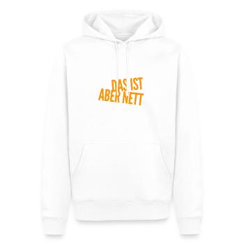 das ist aber nett - Männer Premium Bio Hoodie - Weiß - Vorne - Nico (187cm)