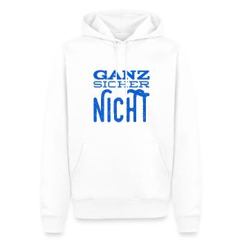 auf keinen Fall - Männer Premium Bio Hoodie - Weiß - Vorne - Nico (187cm)