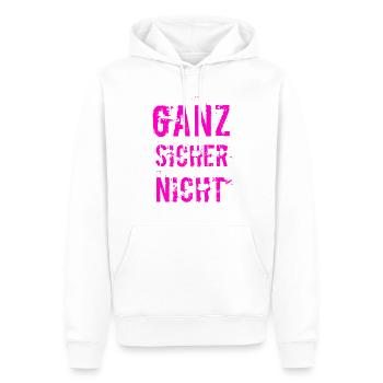 never ever - Männer Premium Bio Hoodie - Weiß - Vorne - Nico (187cm)