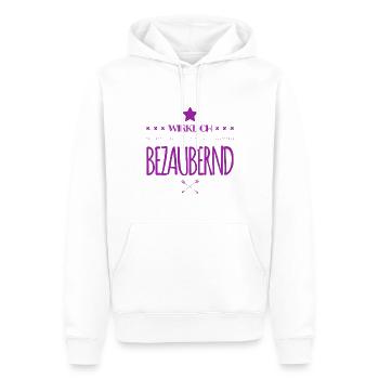 ich bin richtig bezaubernd - Männer Premium Bio Hoodie - Weiß - Vorne - Nico (187cm)