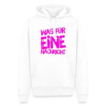 schlechte Nachrichten? - Männer Premium Bio Hoodie - Weiß - Vorne - Nico (187cm)