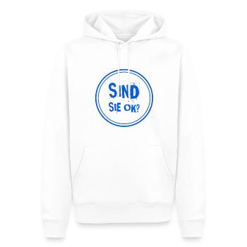 alles klar bei ihnen? - Männer Premium Bio Hoodie - Weiß - Vorne - Nico (187cm)