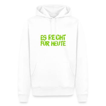 ich will nicht mehr - Männer Premium Bio Hoodie - Weiß - Vorne - Nico (187cm)