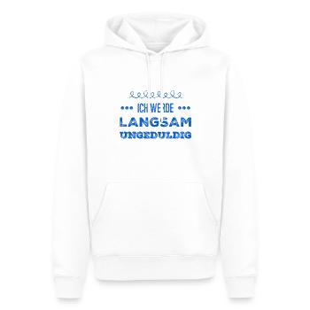 ich werde langsam unruhig - Männer Premium Bio Hoodie - Weiß - Vorne - Nico (187cm)