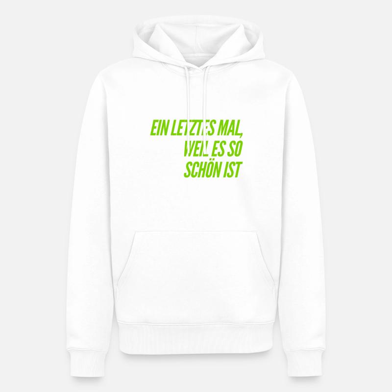 noch einmal - Männer Premium Bio Hoodie - Weiß