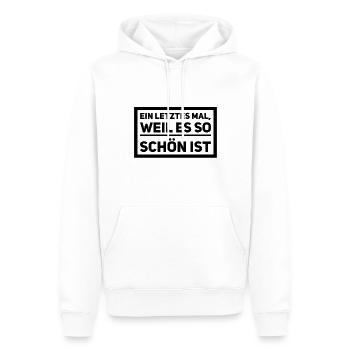 es war sehr schön - Männer Premium Bio Hoodie - Weiß - Vorne - Nico (187cm)