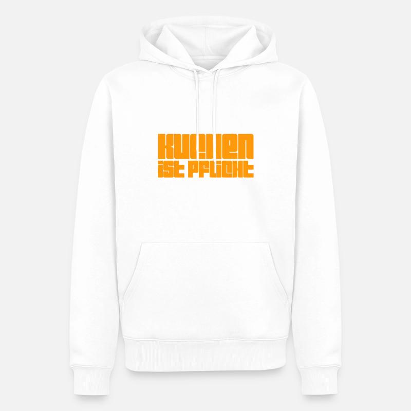 ich liebe Kuchen - Männer Premium Bio Hoodie - Weiß