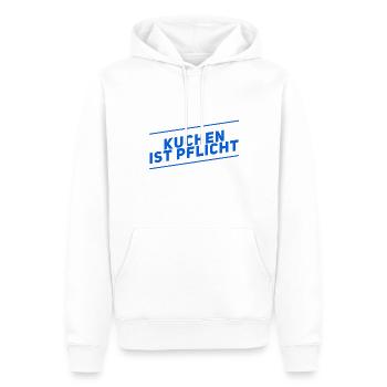 Kuchen ist genial - Männer Premium Bio Hoodie - Weiß - Vorne - Nico (187cm)