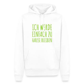 ich bleibe hier - Männer Premium Bio Hoodie - Weiß - Vorne - Nico (187cm)