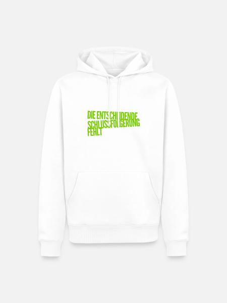 nicht vollständig - Männer Premium Bio Hoodie - Weiß