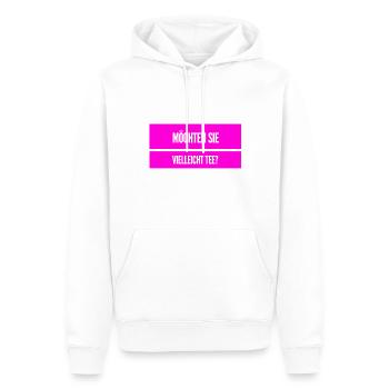 möchten sie Tee? - Männer Premium Bio Hoodie - Weiß - Vorne - Nico (187cm)