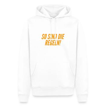Regeln sind gut - Männer Premium Bio Hoodie - Weiß - Vorne - Nico (187cm)