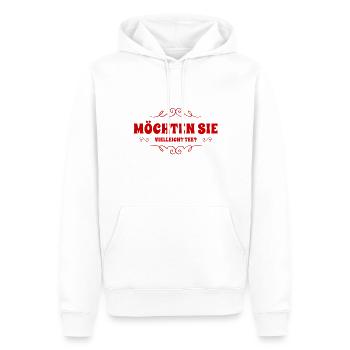 magst du Tee? - Männer Premium Bio Hoodie - Weiß - Vorne - Nico (187cm)