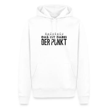 ich mache einen Punkt - Männer Premium Bio Hoodie - Weiß - Vorne - Nico (187cm)