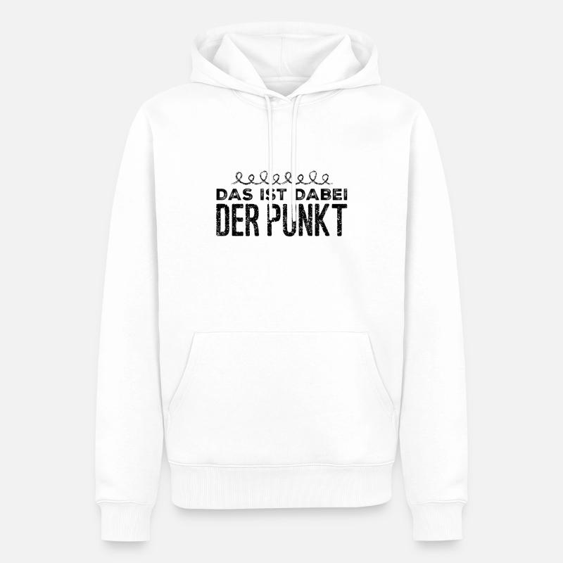 ich mache einen Punkt - Männer Premium Bio Hoodie - Weiß