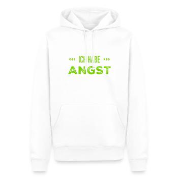 ich fühle Angst - Männer Premium Bio Hoodie - Weiß - Vorne - Nico (187cm)
