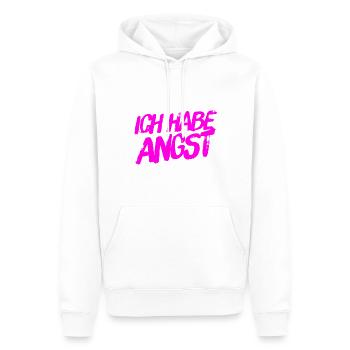 ich spüre Angst - Männer Premium Bio Hoodie - Weiß - Vorne - Nico (187cm)