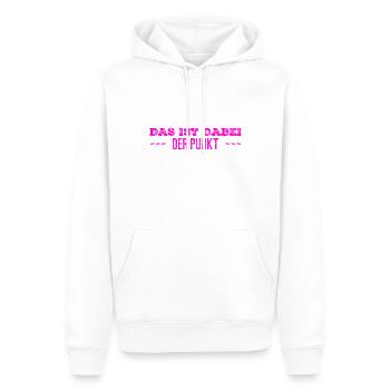 das ist mein Punkt - Männer Premium Bio Hoodie - Weiß - Vorne - Nico (187cm)