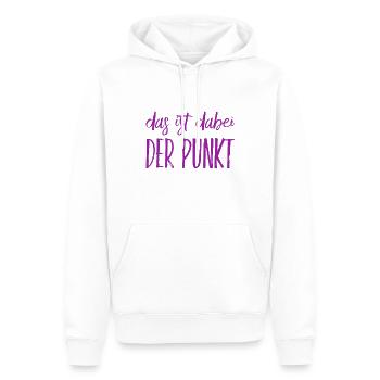 das ist dabei der Punkt - Männer Premium Bio Hoodie - Weiß - Vorne - Nico (187cm)