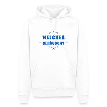 welches Geräusch? - Männer Premium Bio Hoodie - Weiß - Vorne - Nico (187cm)