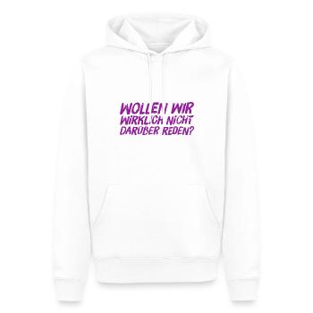 Bock zu reden? - Männer Premium Bio Hoodie - Weiß - Vorne - Nico (187cm)