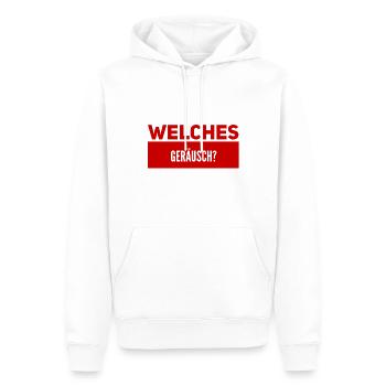 ist da ein Geräusch? - Männer Premium Bio Hoodie - Weiß - Vorne - Nico (187cm)