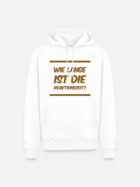 wie schnell wird reagiert? - Männer Premium Bio Hoodie - Weiß